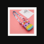 Tas Selempang Pop It 3d Karakter Unicorn Rainbow Mini Kecil - Tanduk Rainbow Ungu
