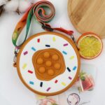 Tas Selempang Pop 3d Karakter Unicorn Rainbow Mini Kecil Anak - Donat Brown