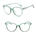 Kacamata Anti Radiasi Dengan Lensa Transparan Wanita dan Pria - trans hijau