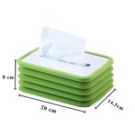 Tissue Box Tempat Kotak Tissue Foldable Minimalis - hijau