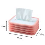 Tissue Box Tempat Kotak Tissue Foldable Minimalis - merah 