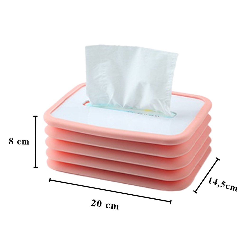 rug-1665394947123-0-1673001450 Tissue Box Tempat Kotak Tissue Foldable Minimalis - merah - Image 1