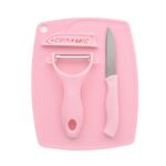 Pisau Satu Set Peeler Talenan - pink