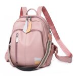 Tas Wanita Ransel Kulit Korea Kekinian Import Tali Slempang 2in1 - pink
