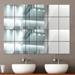 Kaca Cermin Stiker Vinyl Dinding Wallpaper Mirror