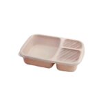 Kotak Tempat Makanan Bekal Plastik Lunch Box Bento Korea Microwavable - Peach