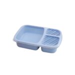 Kotak Tempat Makanan Bekal Plastik Lunch Box Bento Korea Microwavable - Biru