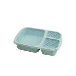 Kotak Tempat Makanan Bekal Plastik Lunch Box Bento Korea Microwavable - Hijau