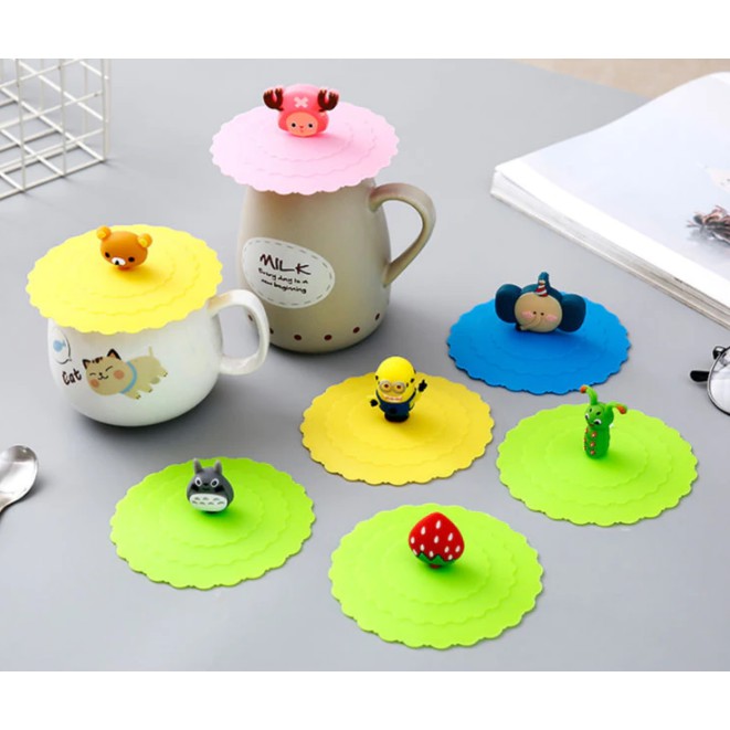 rug-1667136708257-0-1673001483 Tutup Gelas Cangkir Karet Silikon Karakter Anti Debu - Image 1