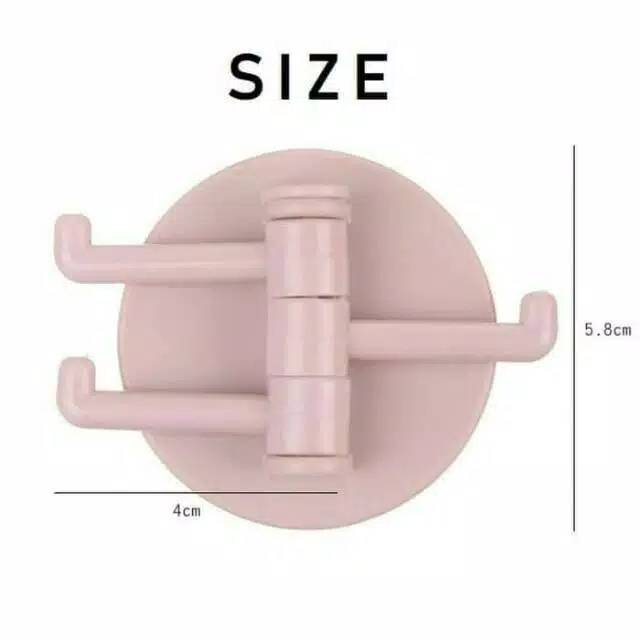 rug-1667383281784-0-1673001491 Gantungan Tempelan Dinding Plastik Tanpa Paku 3 Tingkat - Pink - Image 1