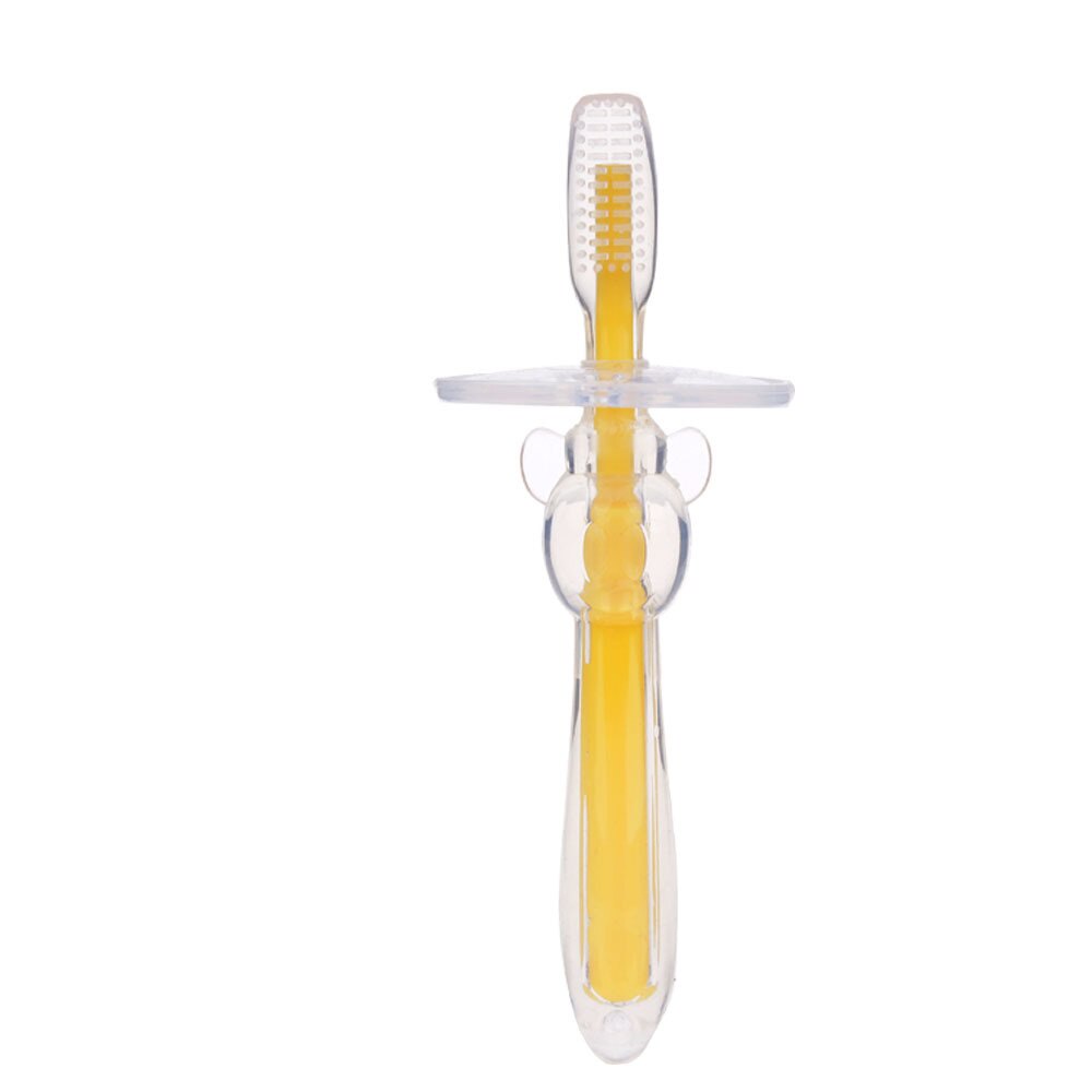 rug-1667547396050-0-1673001491 Silikon Sikat Gigi Extra Soft Finger Toothbrush Teether - Kuning - Image 1