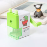 Pengserut Rautan Pensil Putar Warna Warni Dengan Karakter - Green