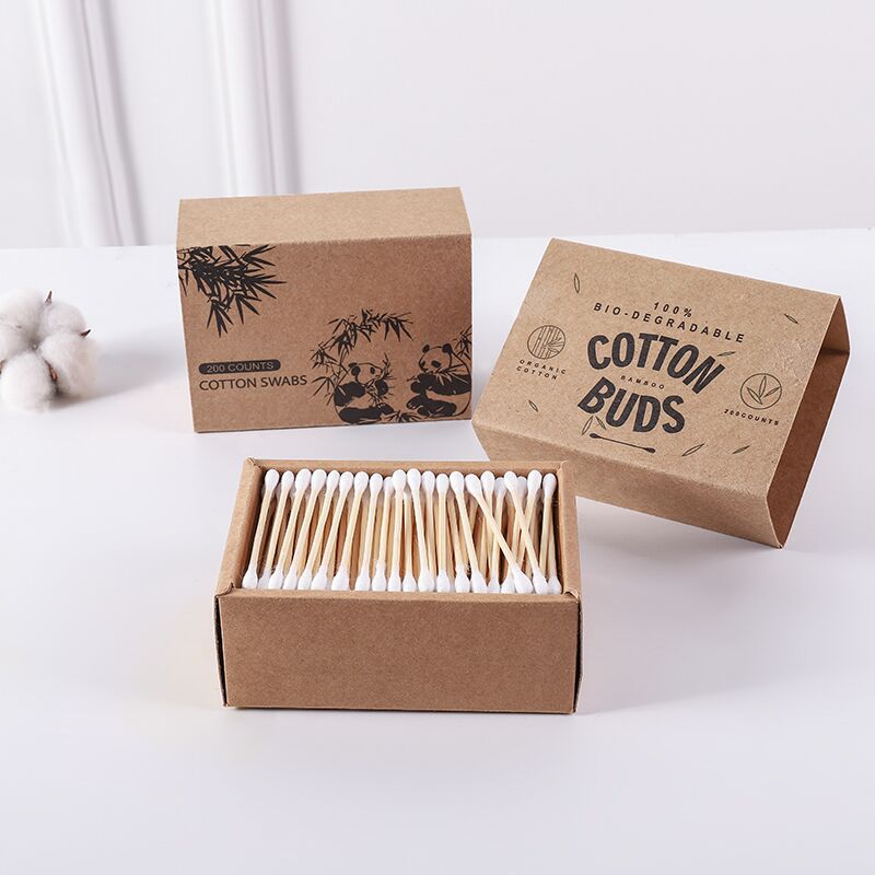 rug-1668348921915-0-1673001504 Cotton Bud Swab Bamboo Pembersih Telinga Papper Box 100 Pcs - 100 Papperbox - Image 1