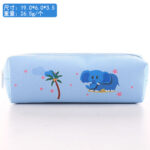 Tempat Kotak Pensil Kain Korea Dengan Motif Kartun - Elephant Blue