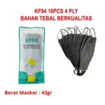 Masker Kf94 Warna Warni Isi 10 Pcs - Hitam