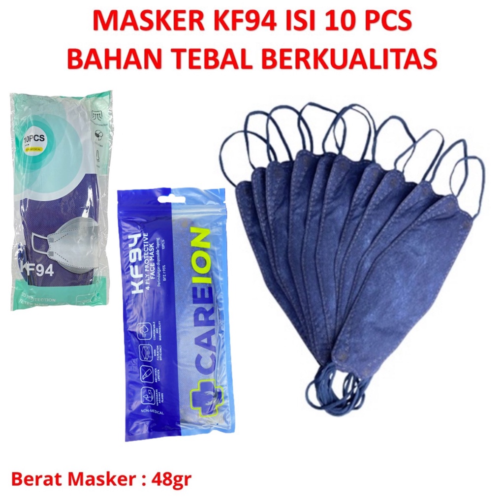 rug-1668770780950-0-1673001538 Masker Kf94 Warna Warni Isi 10 Pcs - Navy - Image 1