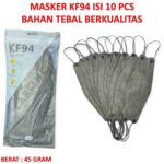 Masker Kf94 Warna Warni Isi 10 Pcs - Grey