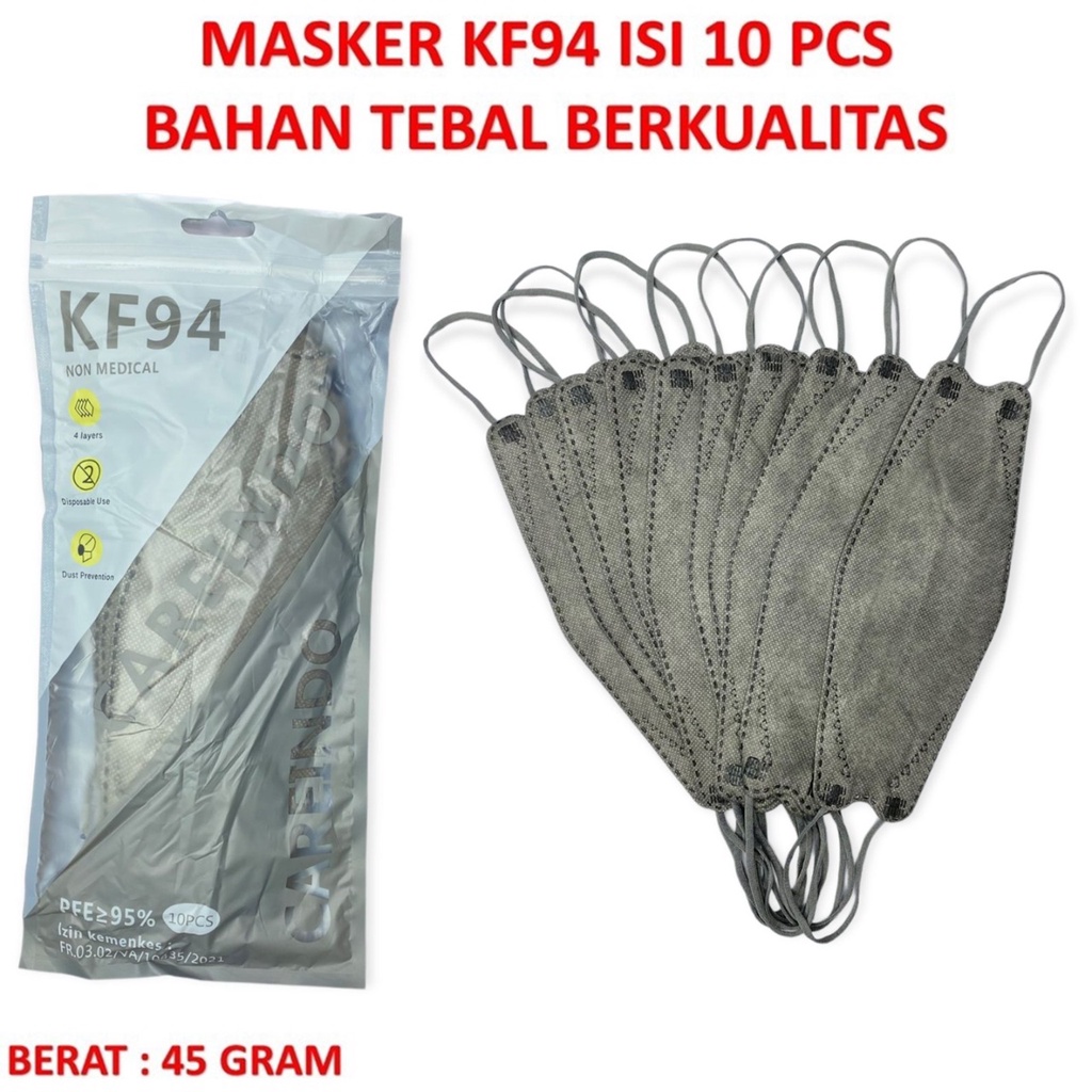 rug-1668770826926-0-1673001538 Masker Kf94 Warna Warni Isi 10 Pcs - Grey - Image 1