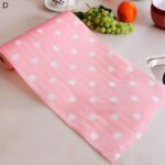 Alas Serbaguna Bahan Busa Plastik Anti Air Anti Slip 30x300 cm - pink polka putih