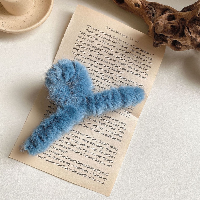 uHvWnP6KIFucEhCcTAAPdUJZCFn9miKbvGMaiwhg Jepit Rambut Bulu Wanita Elegan Dengan Bahan Wol Gaya Aksesoris Korea - biru - Image 1