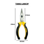 Tang Potong Kombinasi Lancip 6in1 Anti Slip Multifungsi - tang lancip