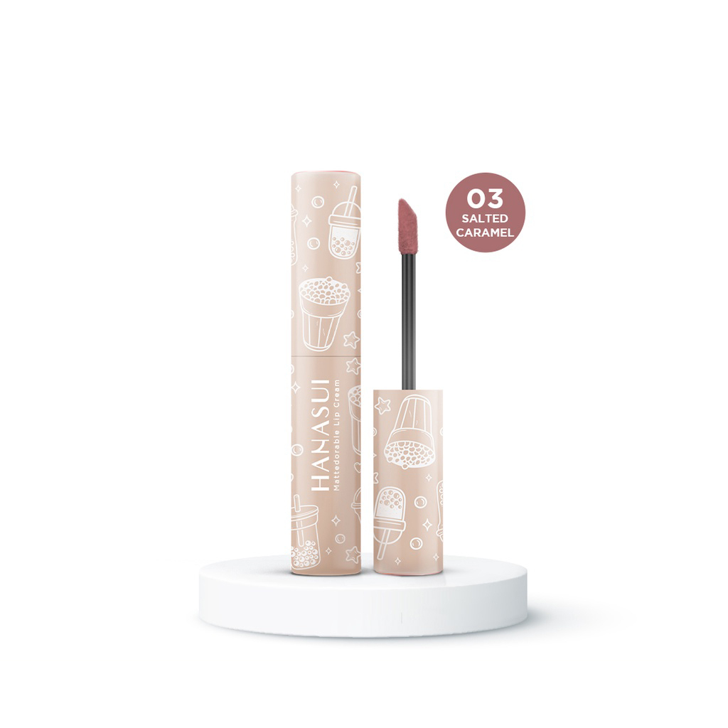 x9uJ3uJEkWEmz24R2iIAYg5m5hKHamxjI3MkUfen Hanasui Lip Cream Mattedorable Boba Edition Long Lasting Matte - salted caram - Image 1