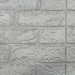 Stiker Wallpaper Dinding Foam 3D Mini - Abu 70x39