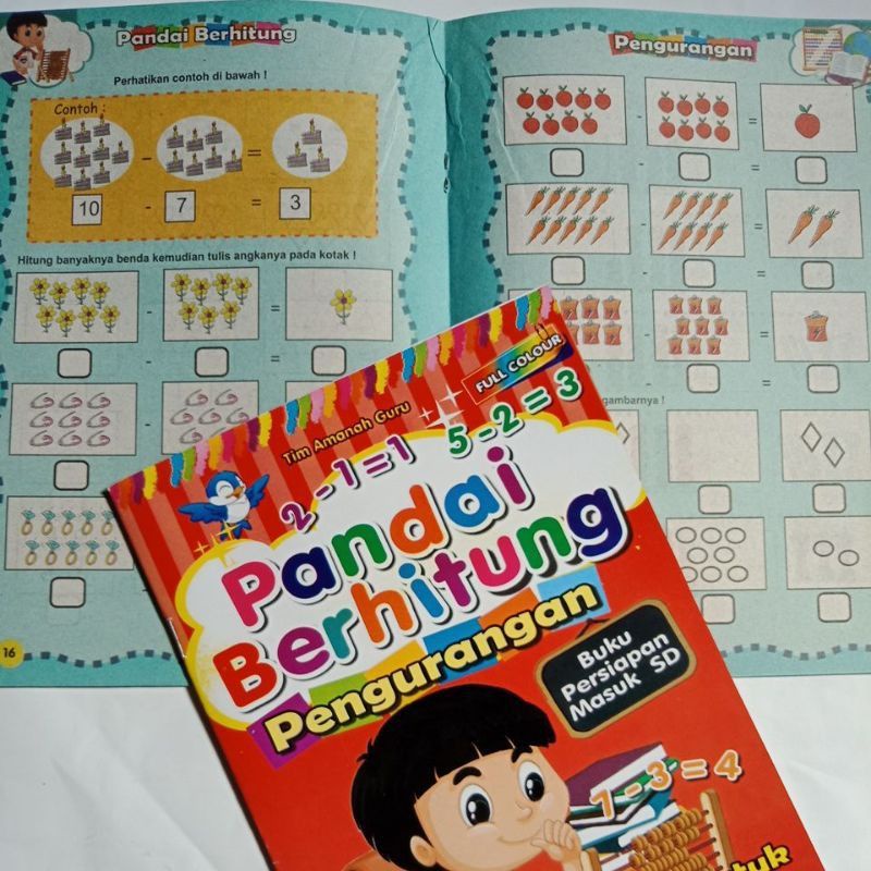 6WQSM3UbDAFBC91fuAWEmza1L2KLxML8fdFmcMiE Buku Latihan Matematika Pandai Berhitung - PENGURANGAN PAH - Image 1