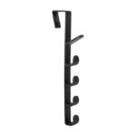 Hanger Gantungan Pakaian Hook Tanpa Paku 5 Kait Multifungsi - Hitam