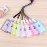 Name Tag Gantungan ID Card Holder Transparan Bantex - Pink