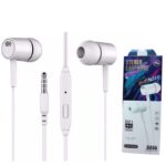 Earphone Headset D21 Extrabass Witch Mic Handsfree - PUTIH