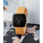 Jam Tangan RM081 Chrono Silikon Rubber Pria Wanita Sport - Coklat Muda