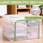 Kotak Penyimpanan Lipat Serbaguna Dengan Double Zipper - Green 66L