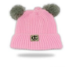 Kupluk Rajut Bayi Model Pompom Premium Unisex POM02 - Baby Pink