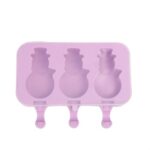 Cetakan Ice Cream Silicon Dengan Motif Snowman - Snowman