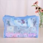 Tas Plastik Transparant Waterproof Pouch Make Up Travelling Bag - Biru