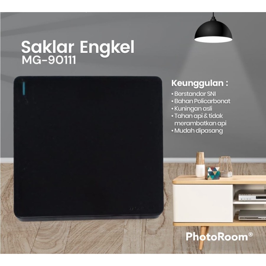 kiypkpiEvDvwvdtesoMbXLKeOeBSXNSL9Vlj5T60 Saklar Listrik ES Series Morgen Stop Kontak MG ES91100 SNI - Saklar Engsel Hitam - Image 1