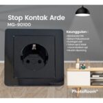 Saklar Listrik ES Series Morgen Stop Kontak MG ES91100 SNI - Stop Kontak Abu