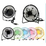 Kipas Angin Besi USB Mini Portable Fan - Hitam 5inch