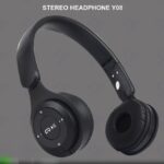 Headset Y08 Bluetooth Headphones Macaron Pure Bass - Hitam