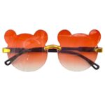 Kacamata Anak dengan Motif Beruang - Pink Putih