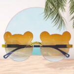 Kacamata Anak dengan Motif Beruang - Coklat