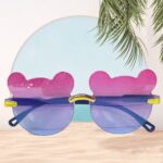 Kacamata Anak dengan Motif Beruang - Pink Biru
