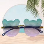 Kacamata Anak dengan Motif Beruang - Hijau Pink