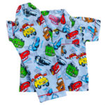 Piyama Poli Mikro Untuk Anak 1-5 Tahun - Cars Abu XL