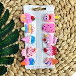 Jepit Rambut Anak Perempuan 10 In 1 ACR - Ice Cream Pink