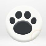 Thumb Grip Analog Silicone Dengan Motif Cat Paw - White Black