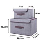 Kotak Storage Box Organizer Tempat Penyimpanan 2 in 1 - Abu
