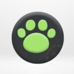 Thumb Grip Analog Silicone Dengan Motif Cat Paw - Black Green