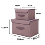 Kotak Storage Box Organizer Tempat Penyimpanan 2 in 1 - Coklat